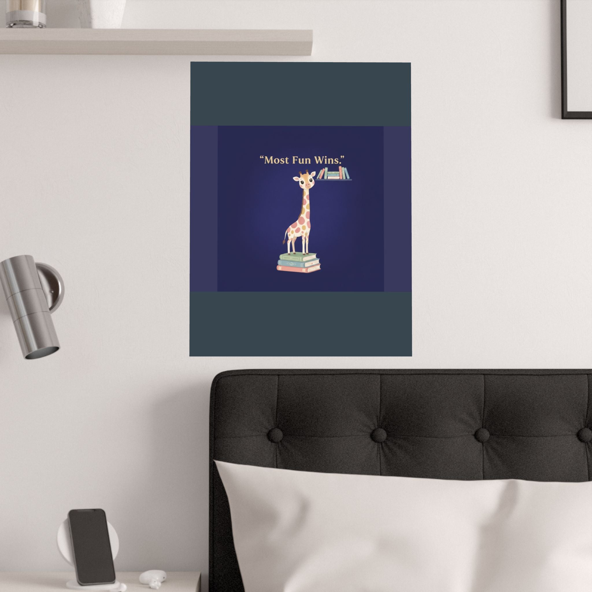 Giraffe Poster – Most Fun Wins