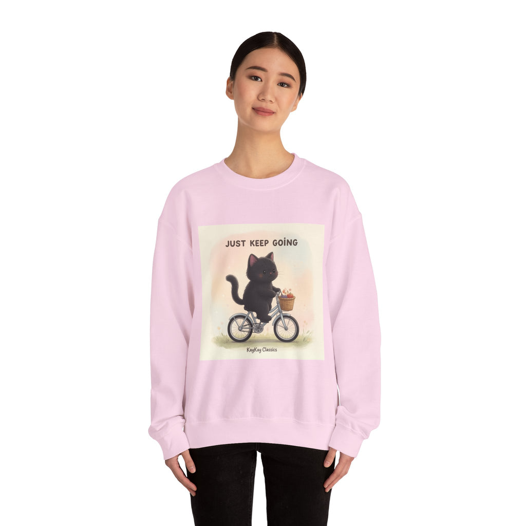 "Study Hard Dream Big" Black Cat Crewneck | College Girl Gift | Fashion | KayKay Classics