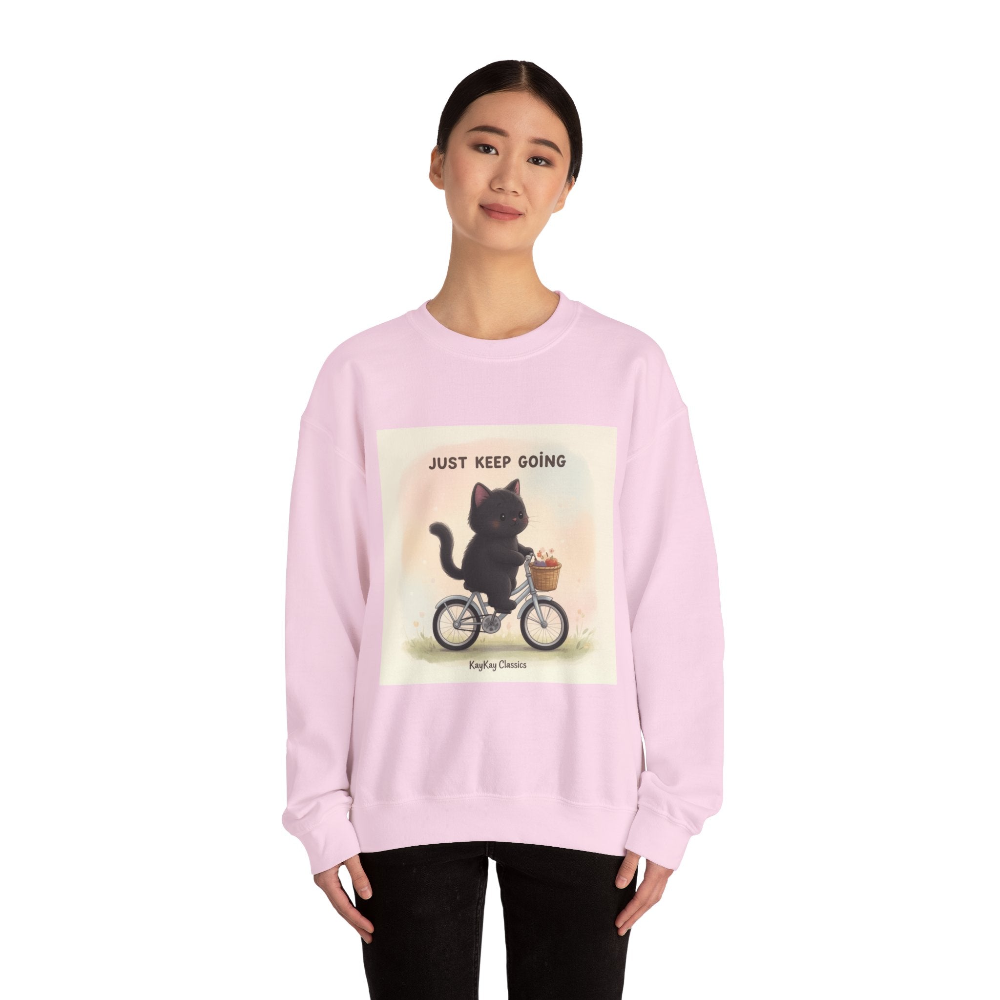"Study Hard Dream Big" Black Cat Crewneck | College Girl Gift | Fashion | KayKay Classics