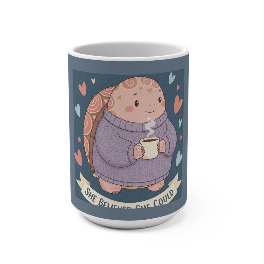 Turtle Mug 15oz – She Believed She Could