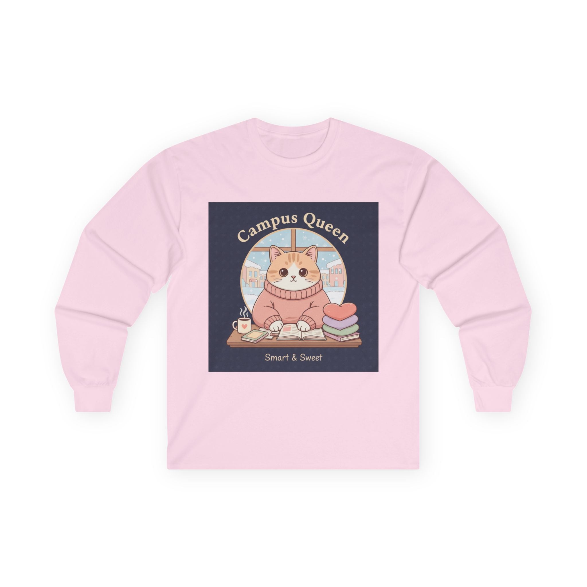 Cat Long Sleeve Tee – Campus Queen