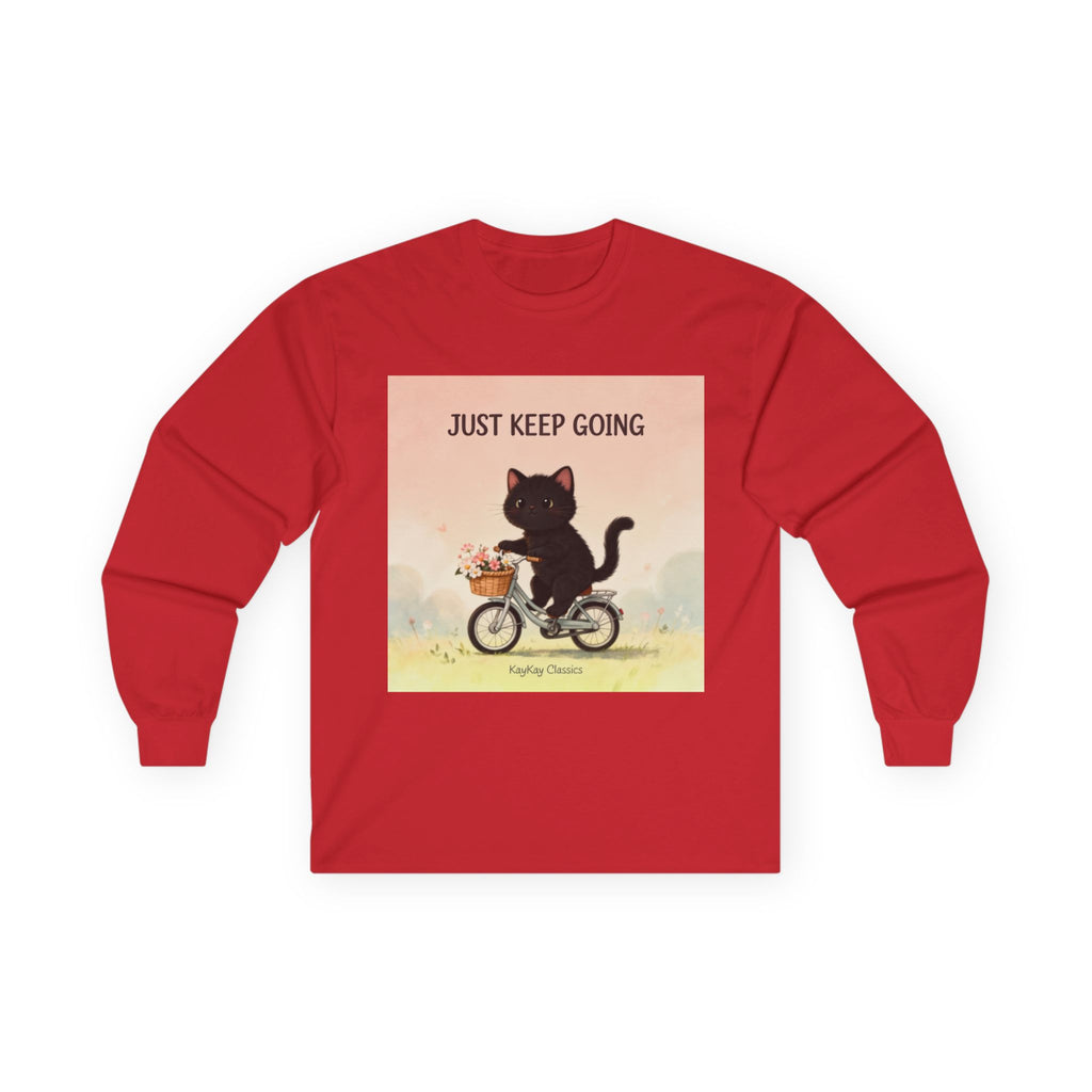 JUST KEEP GOING Cat Long Sleeve Tee