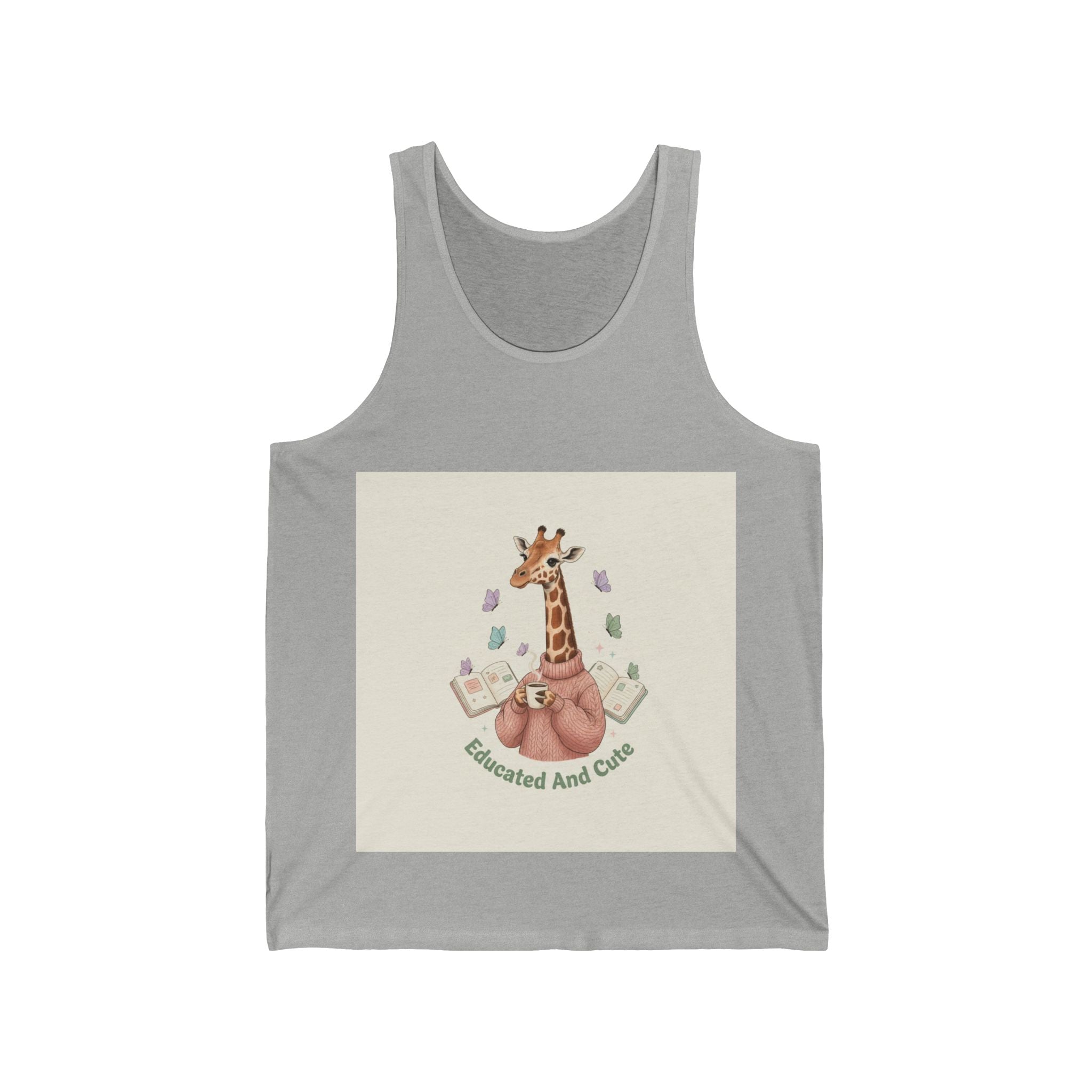 Educated And Cute Giraffe Tank Top