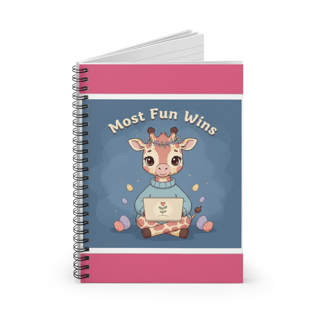 Giraffe Spiral Notebook – Most Fun Wins