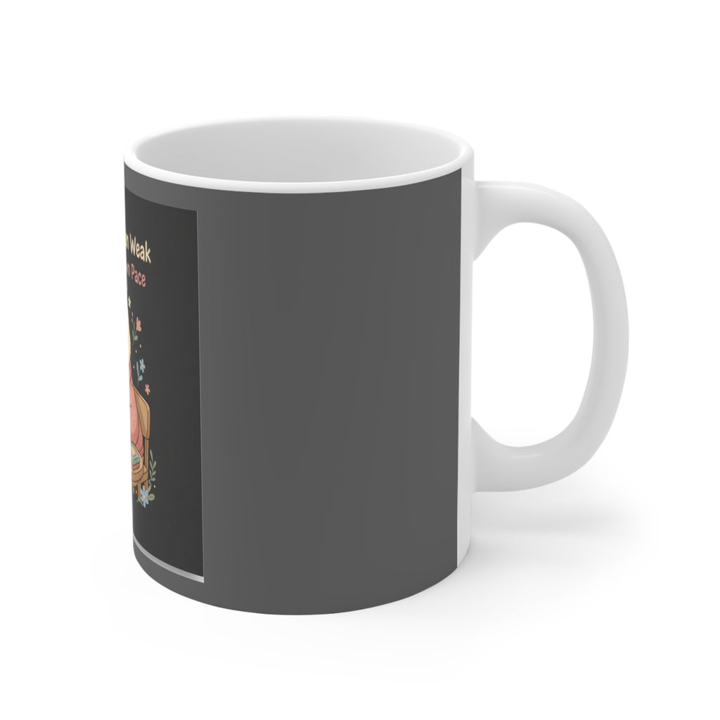 Duck In A Cardigan Mug 11oz – Soft Doesnt Mean Weak Bloom at Your Own