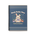 Bunny Spiral Notebook – Study Buddy Vibes Coffee Comfort