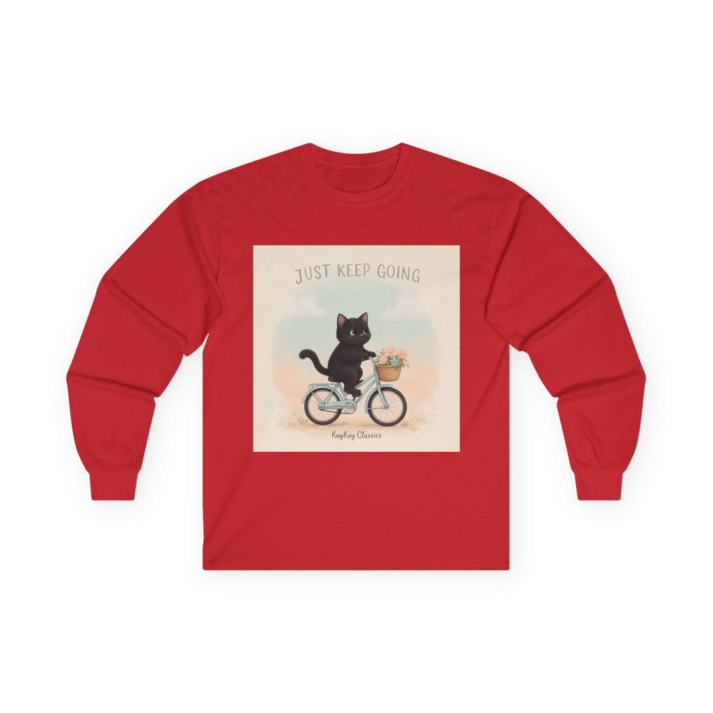 JUST KEEP GOING Cat Long Sleeve Tee