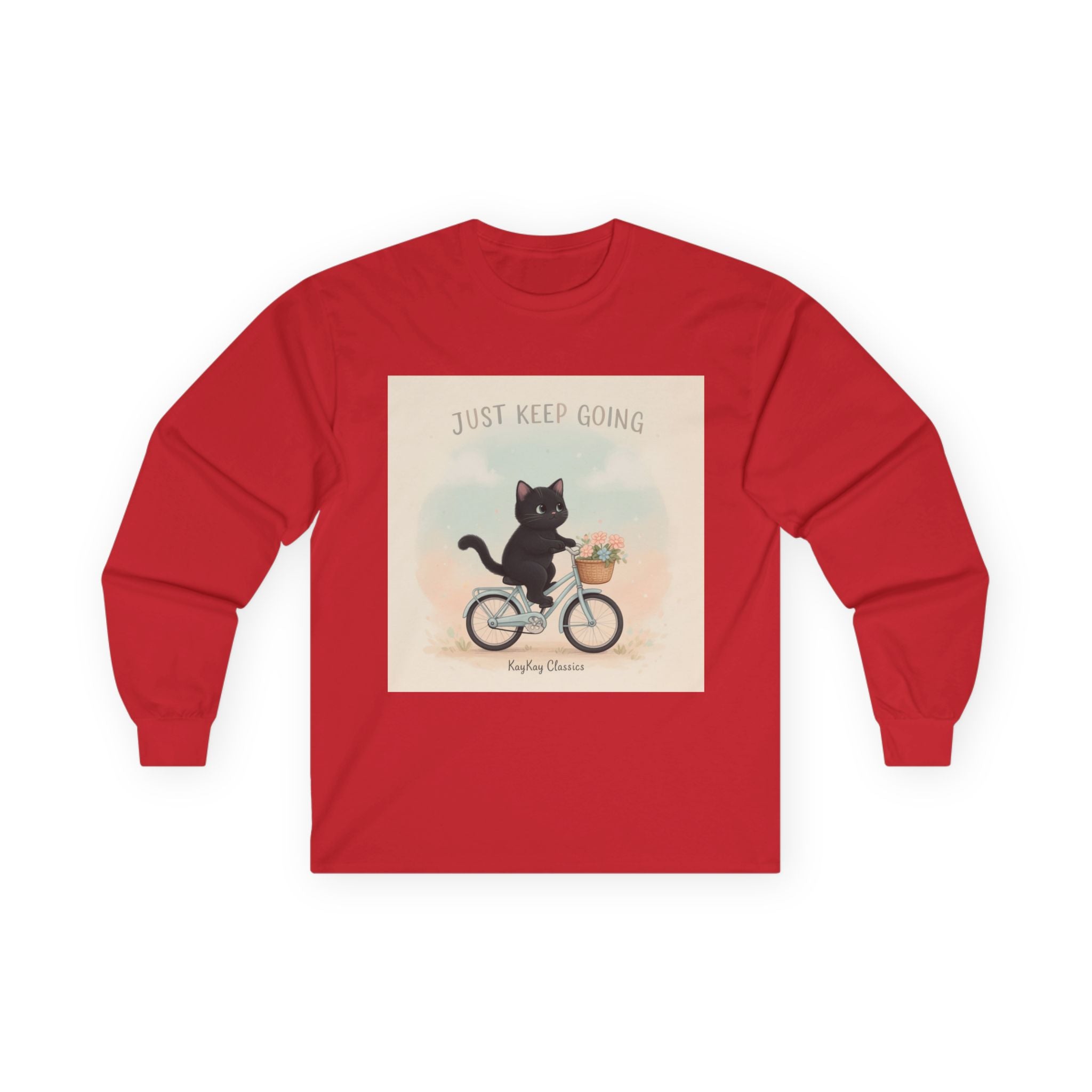 JUST KEEP GOING Cat Long Sleeve Tee