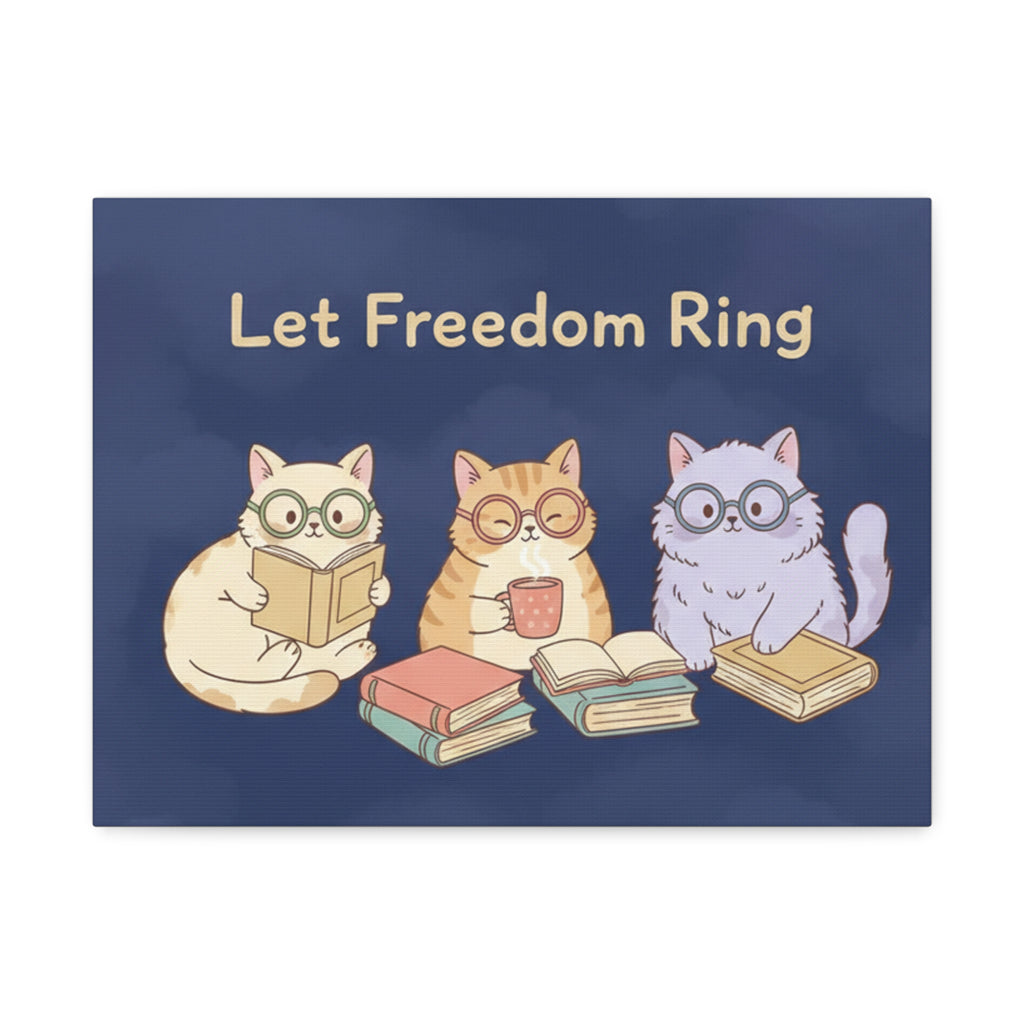 Cats With Glasses Canvas Print – Let Freedom Ring