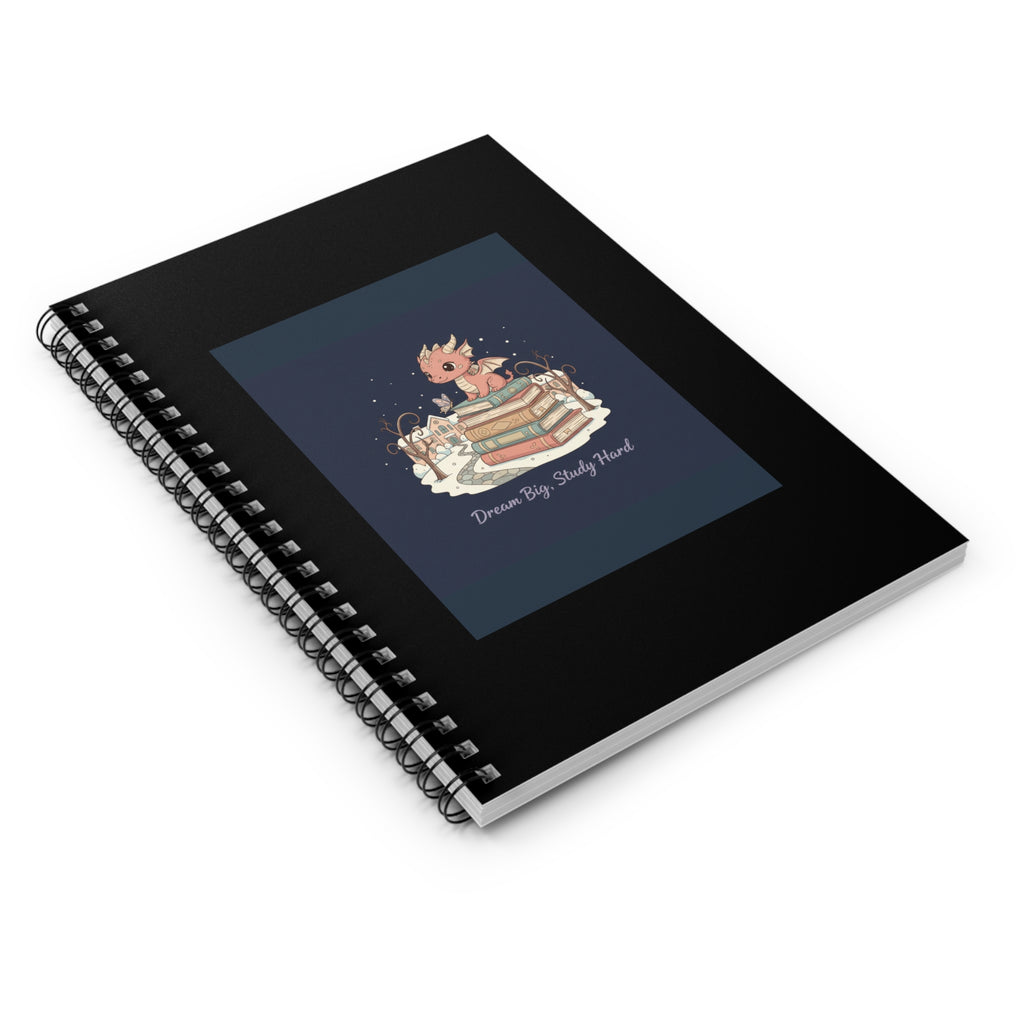 Dream Big, Study Hard Dragon Spiral Notebook