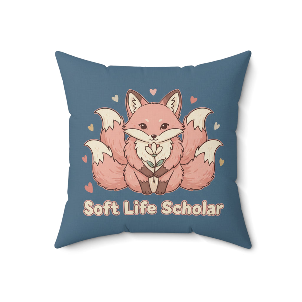 Kitsune Square Pillow – Soft Life Scholar