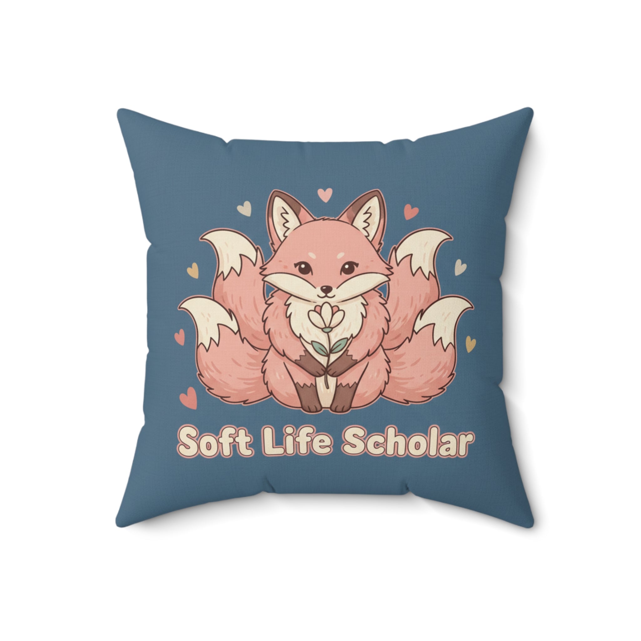 Kitsune Square Pillow – Soft Life Scholar