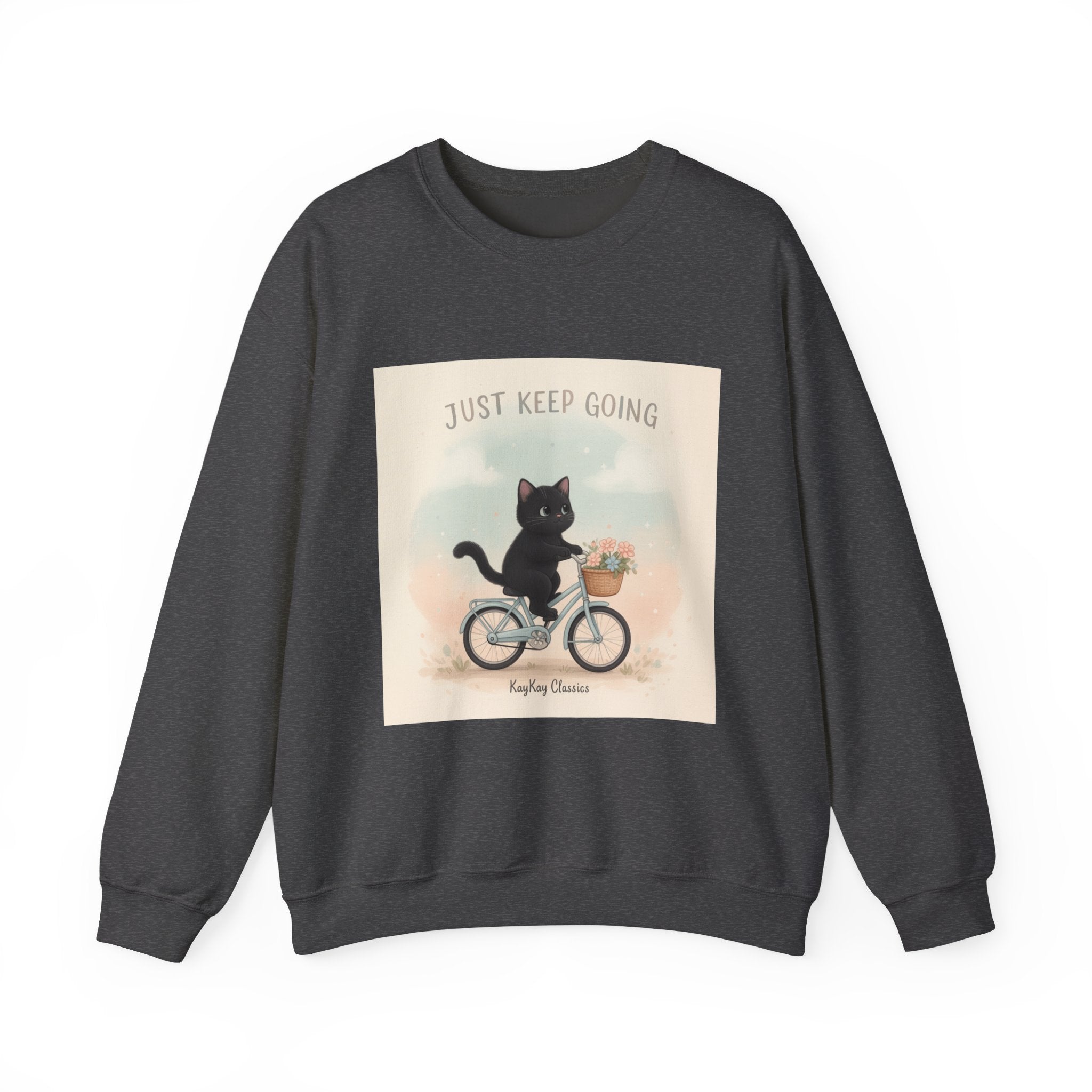 "Design" Black Cat Crewneck | College Girl Gift | Fashion | KayKay Classics