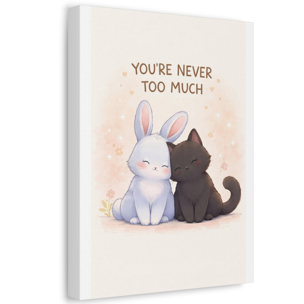 Rabbit, cat Canvas