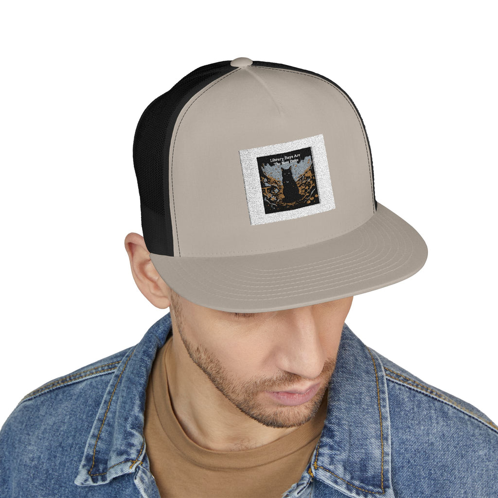 Cat Trucker Cap – Library Days Are the Best Days