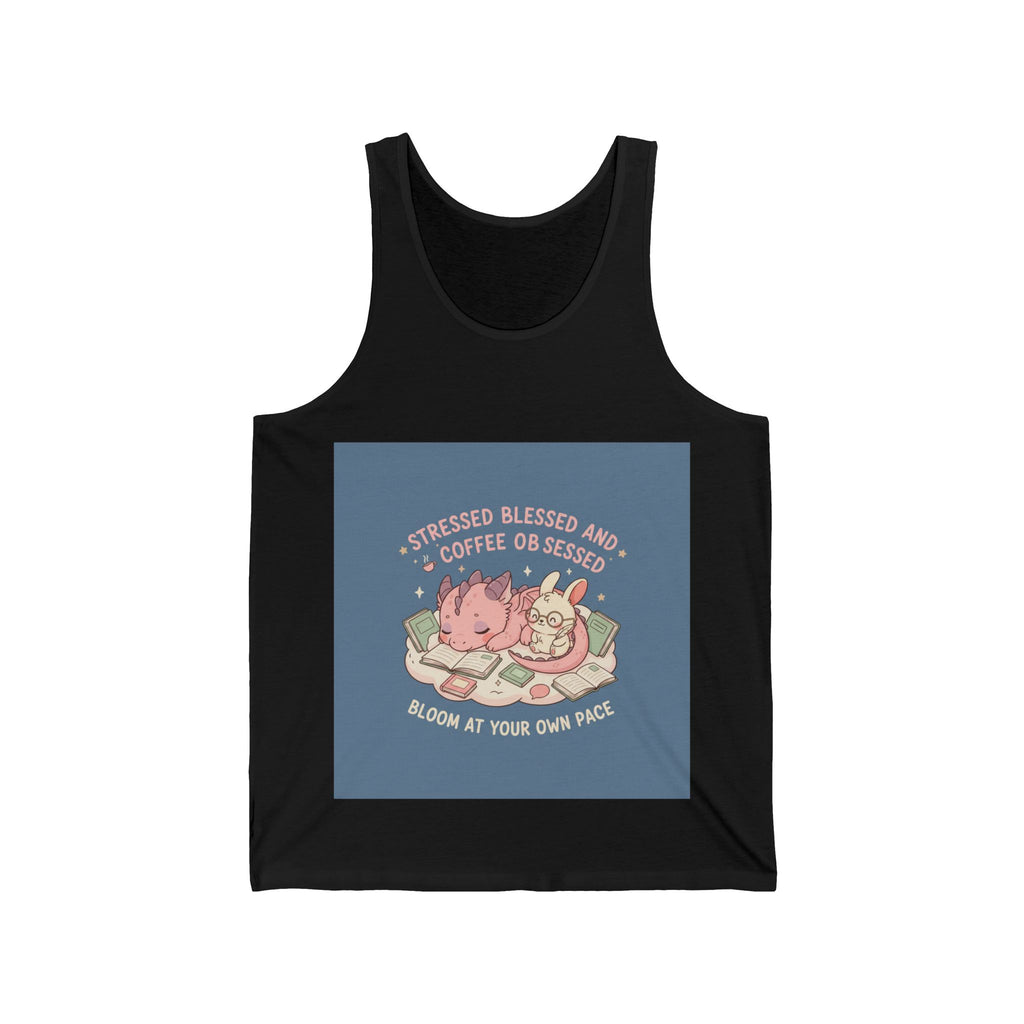 Dragon Tank Top – Stressed Blessed and Coffee Obsessed Bloom at Your Own Pace