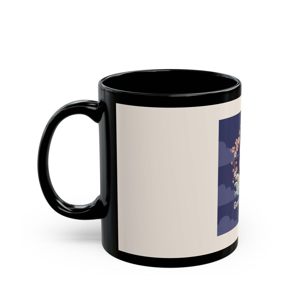 Owl Black Mug 11oz – Gentle Strength
