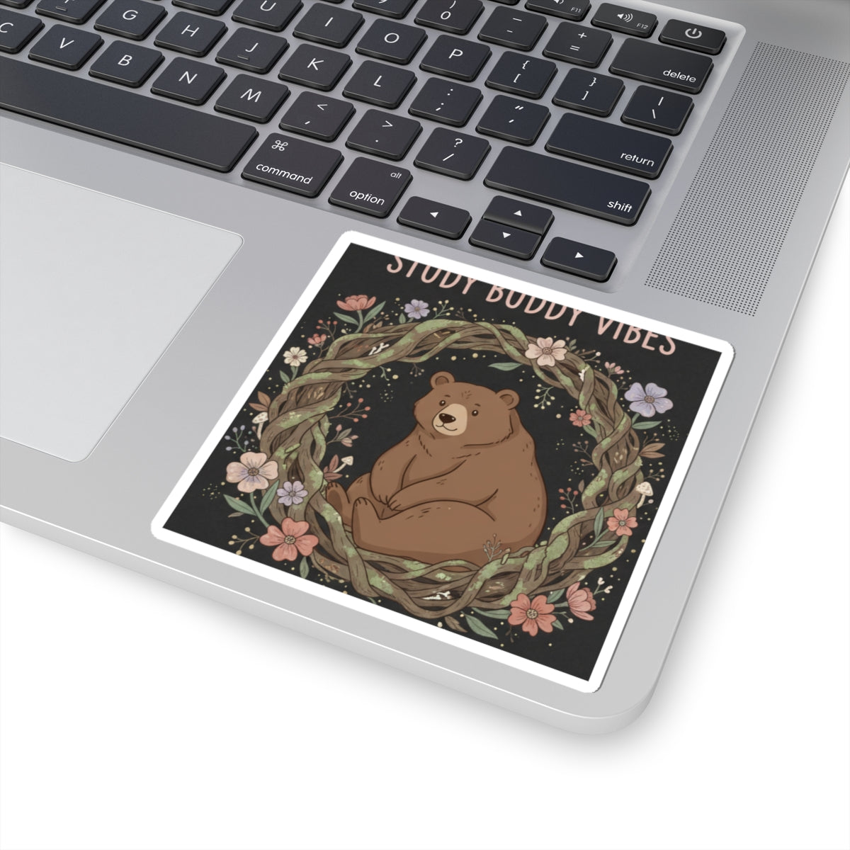 Bear Kiss-Cut Sticker – Study Buddy Vibes