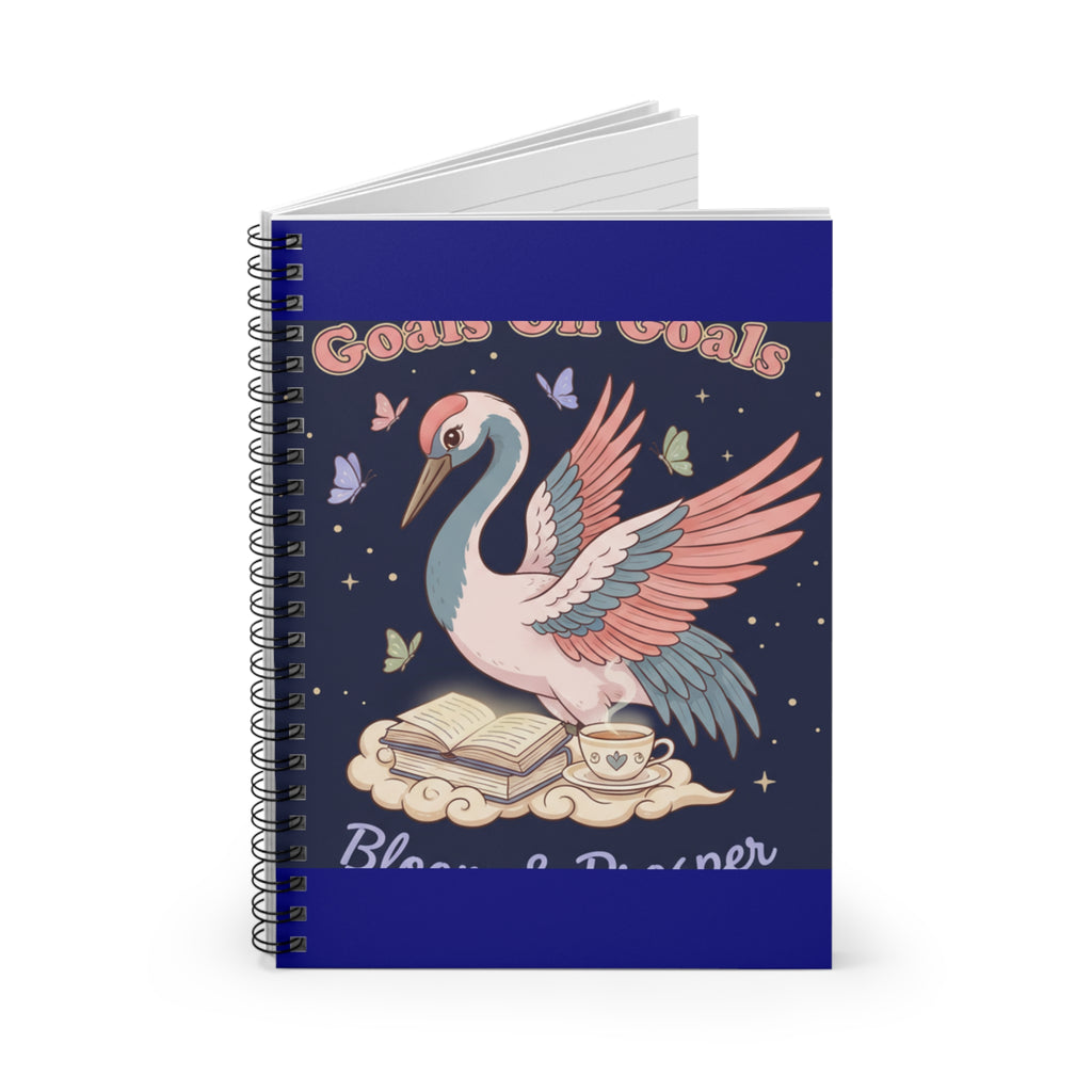 Crane Spiral Notebook – Goals on Goals Bloom Prosper