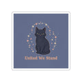 Black Cat Die-Cut Sticker – United We Stand