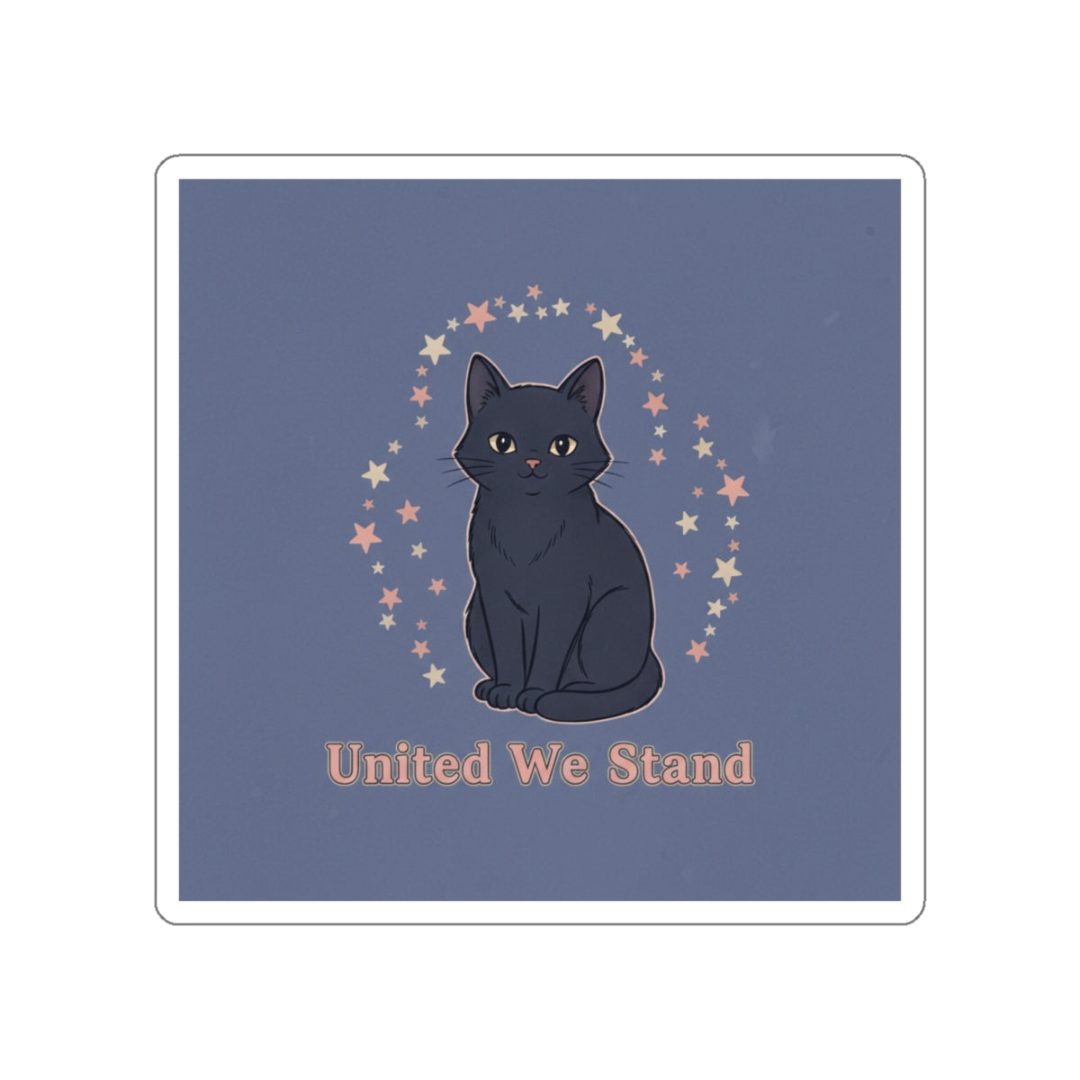 Black Cat Die-Cut Sticker – United We Stand