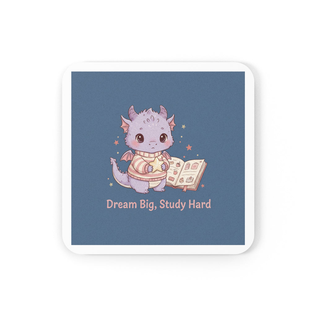 Dragon Cork Coaster – Dream Big Study Hard