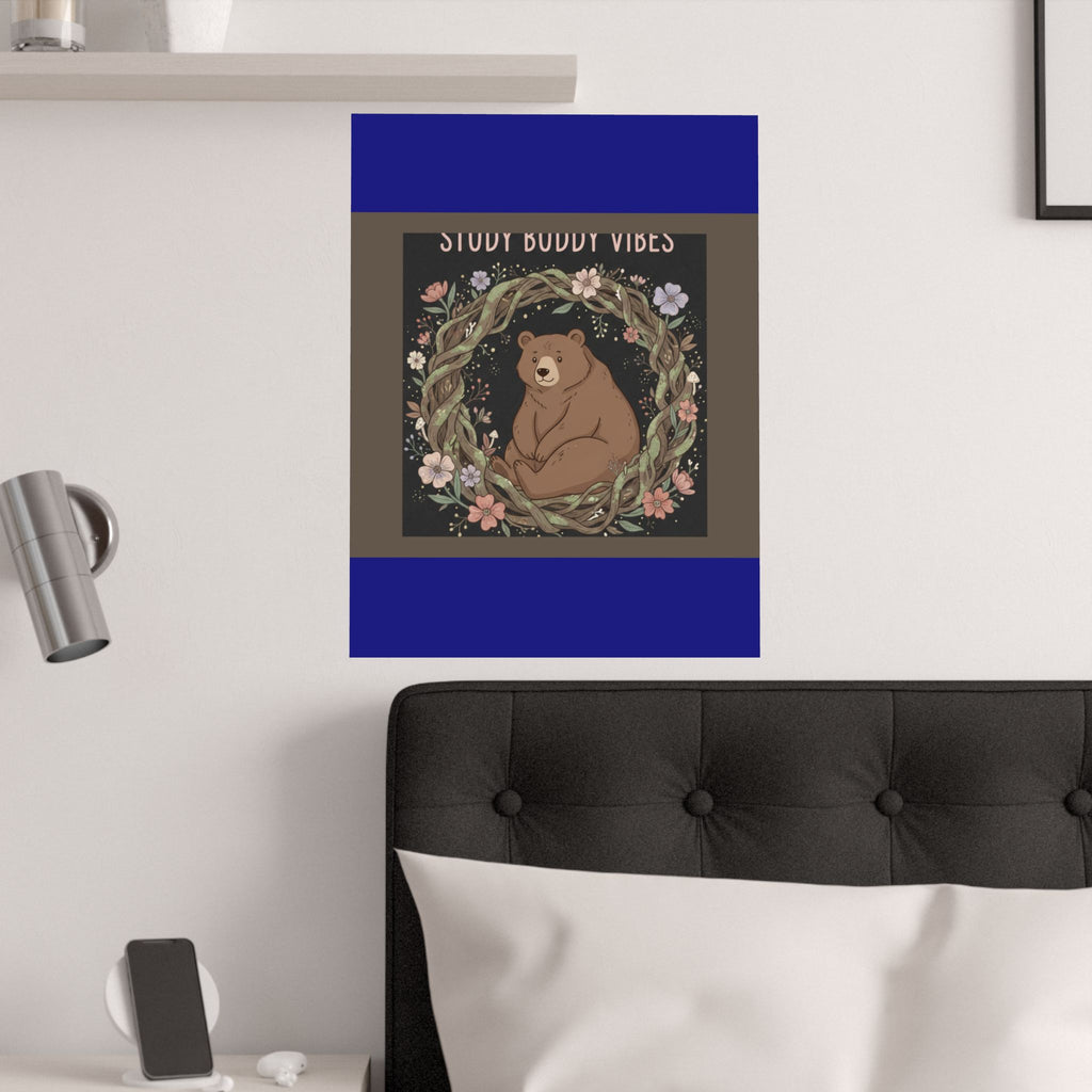 Bear Poster – Study Buddy Vibes