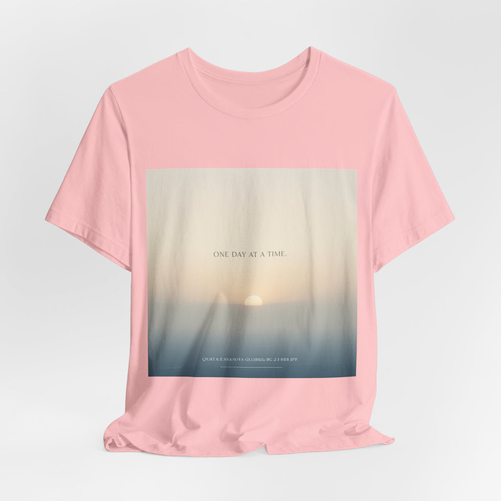 "ONE DAY AT A TIME" Black Cat Women Tee | College Girl Gift | Fashion | KayKay Classics