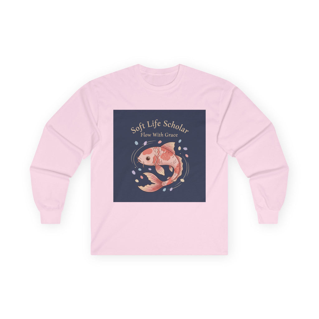Koi Long Sleeve Tee – Soft Life Scholar Flow With Grace
