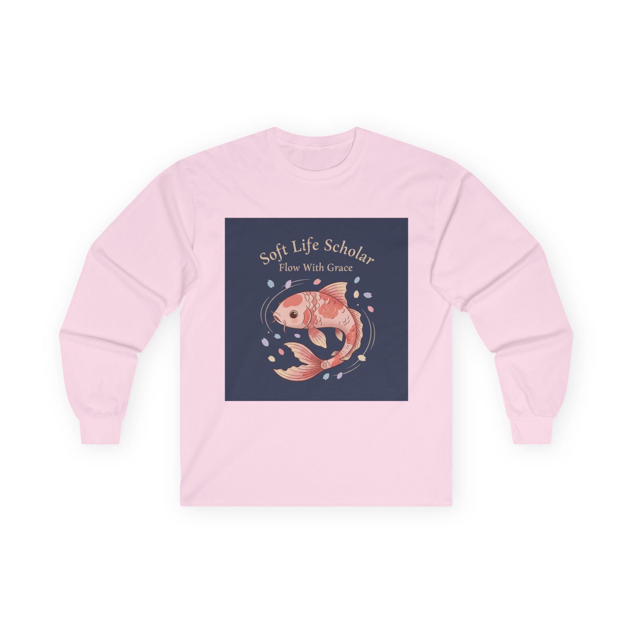 Koi Long Sleeve Tee – Soft Life Scholar Flow With Grace