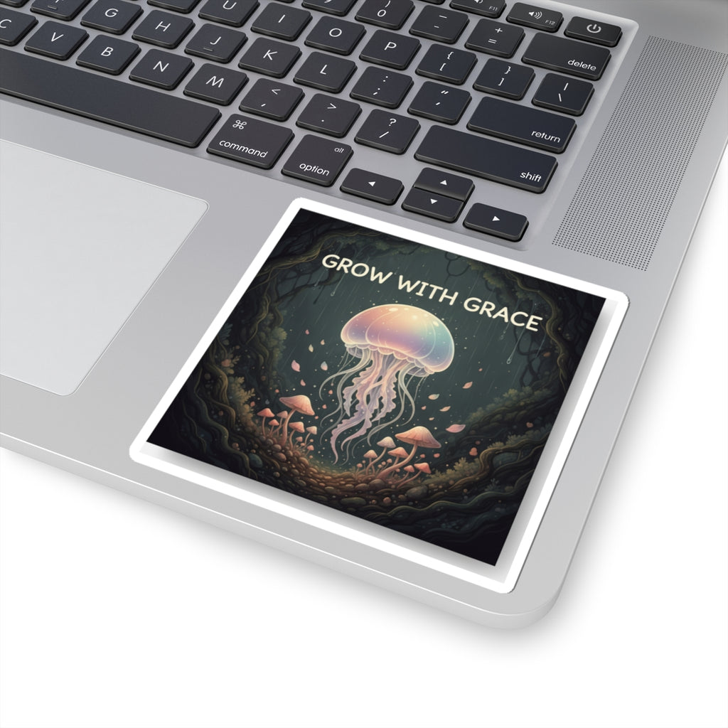 Kawaii Jellyfish Kiss-Cut Sticker – Grow With Grace