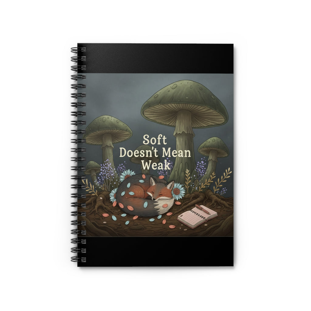 Fox Spiral Notebook – Soft Doesnt Mean Weak