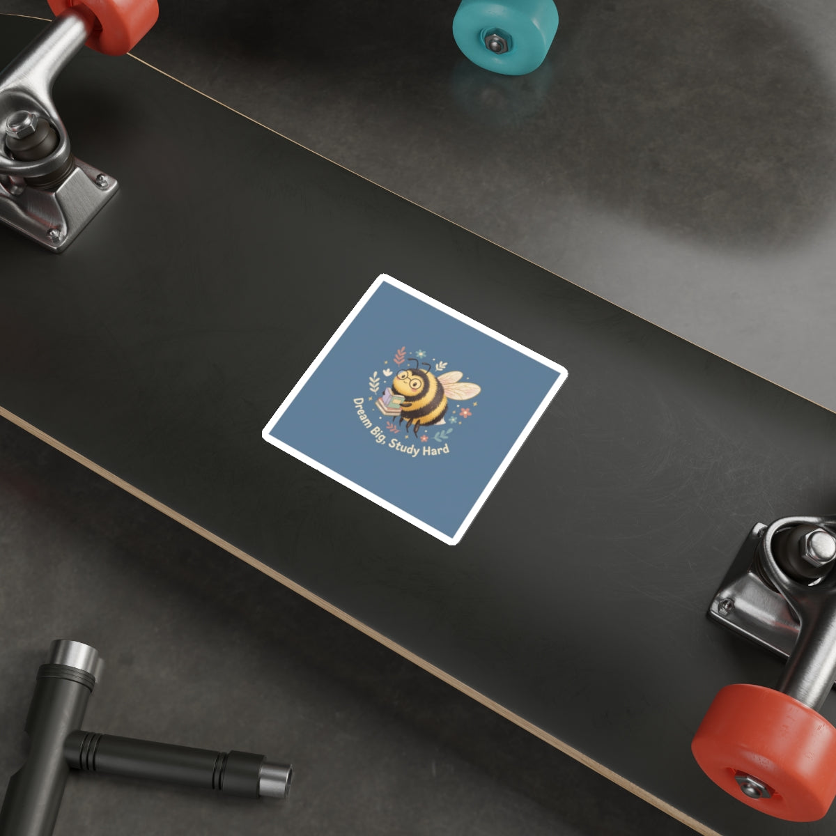 Bee Die-Cut Sticker – Dream Big Study Hard
