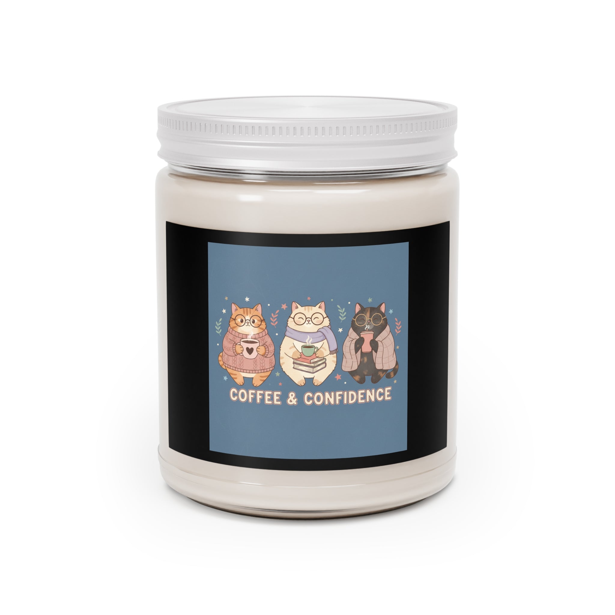 Cat Scented Candle – Coffee & Confidence