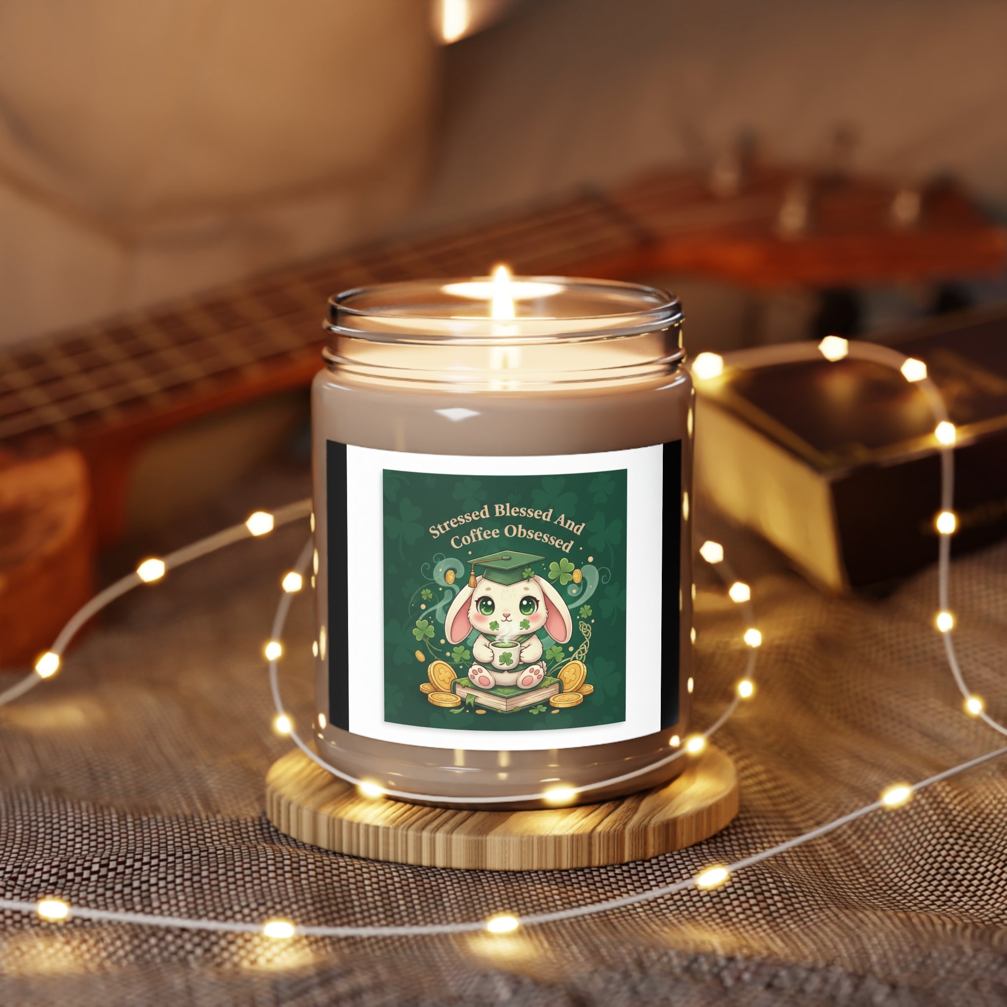 Rabbit Scented Candle – Stressed Blessed and Coffee Obsessed