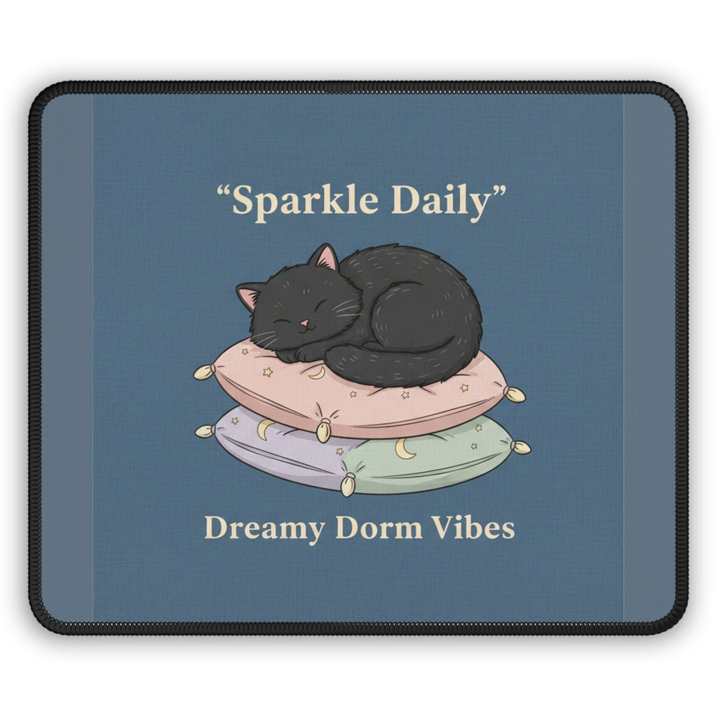 Black Cat Mouse Pad – Sparkle Daily Dreamy Dorm Vibes