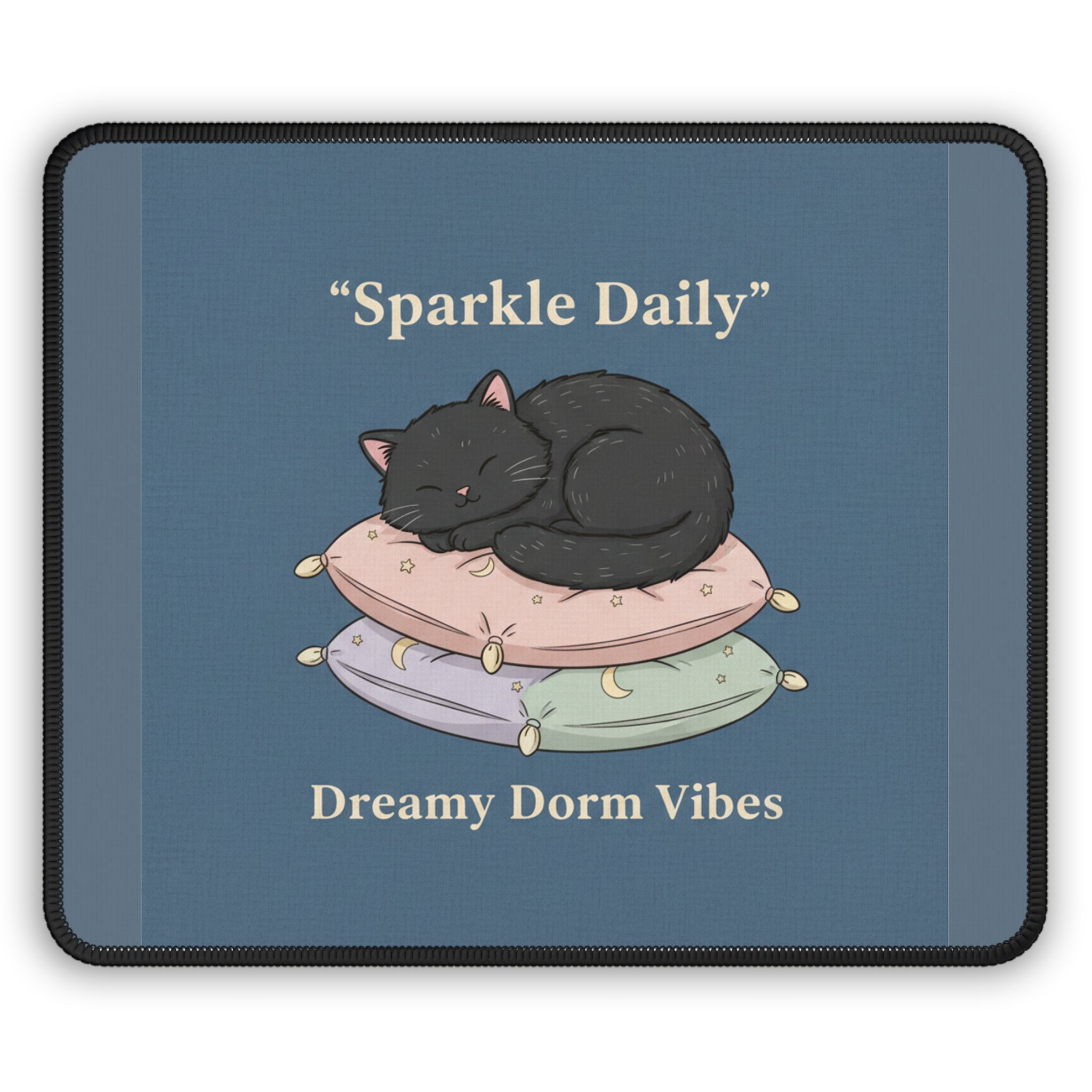 Black Cat Mouse Pad – Sparkle Daily Dreamy Dorm Vibes