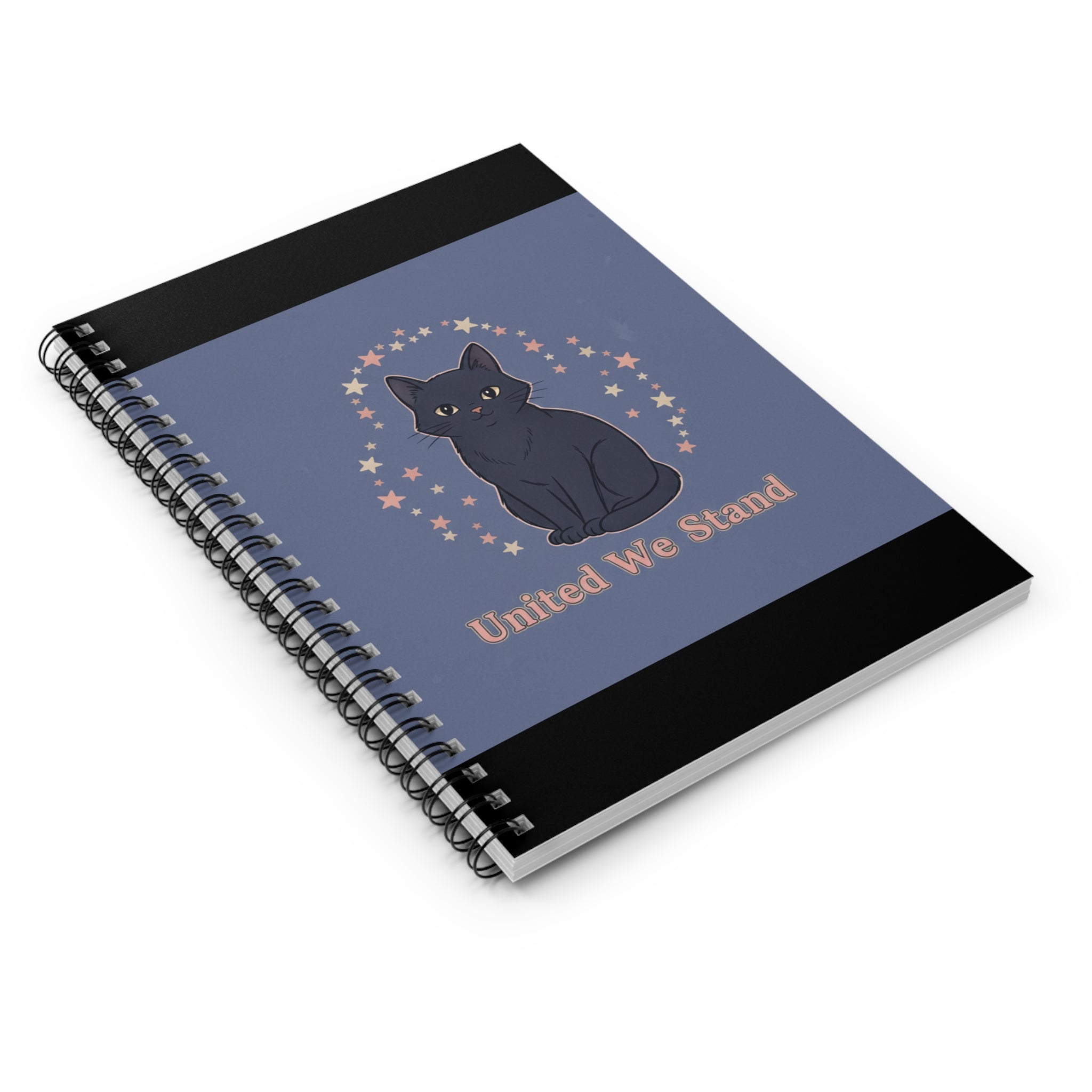 Black Cat Spiral Notebook – United We Stand