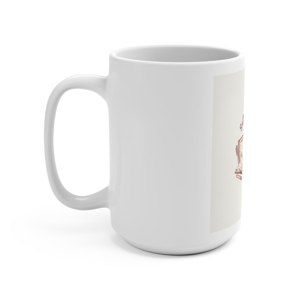 Soft Life Scholar Cat Mug 15oz