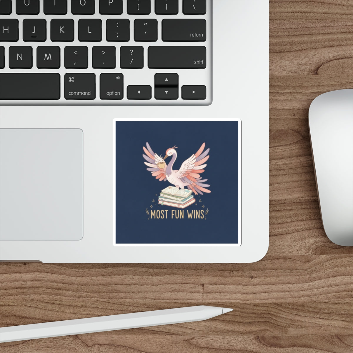 Crane Die-Cut Sticker – Most Fun Wins