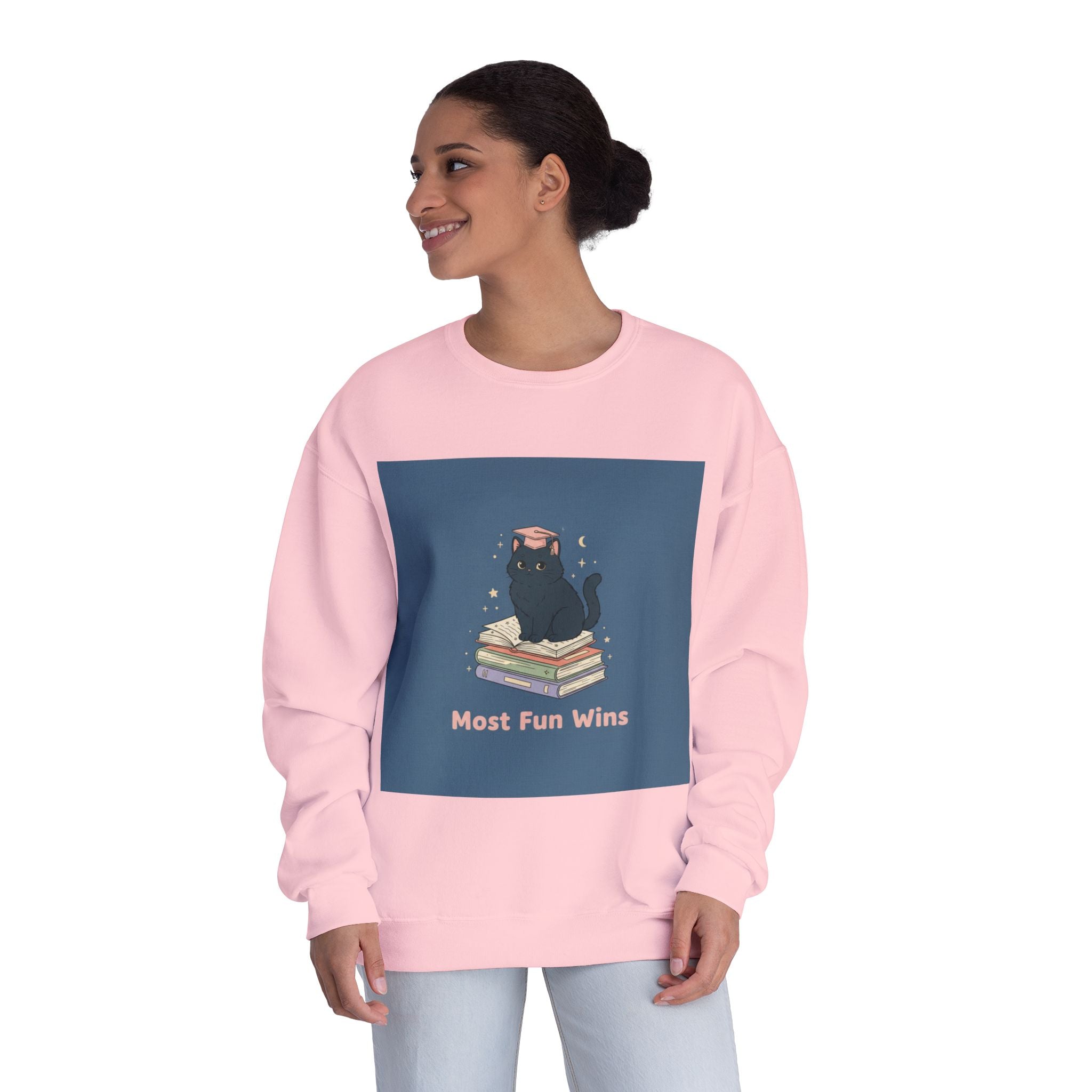 Black Cat Crewneck Sweatshirt – Most Fun Wins