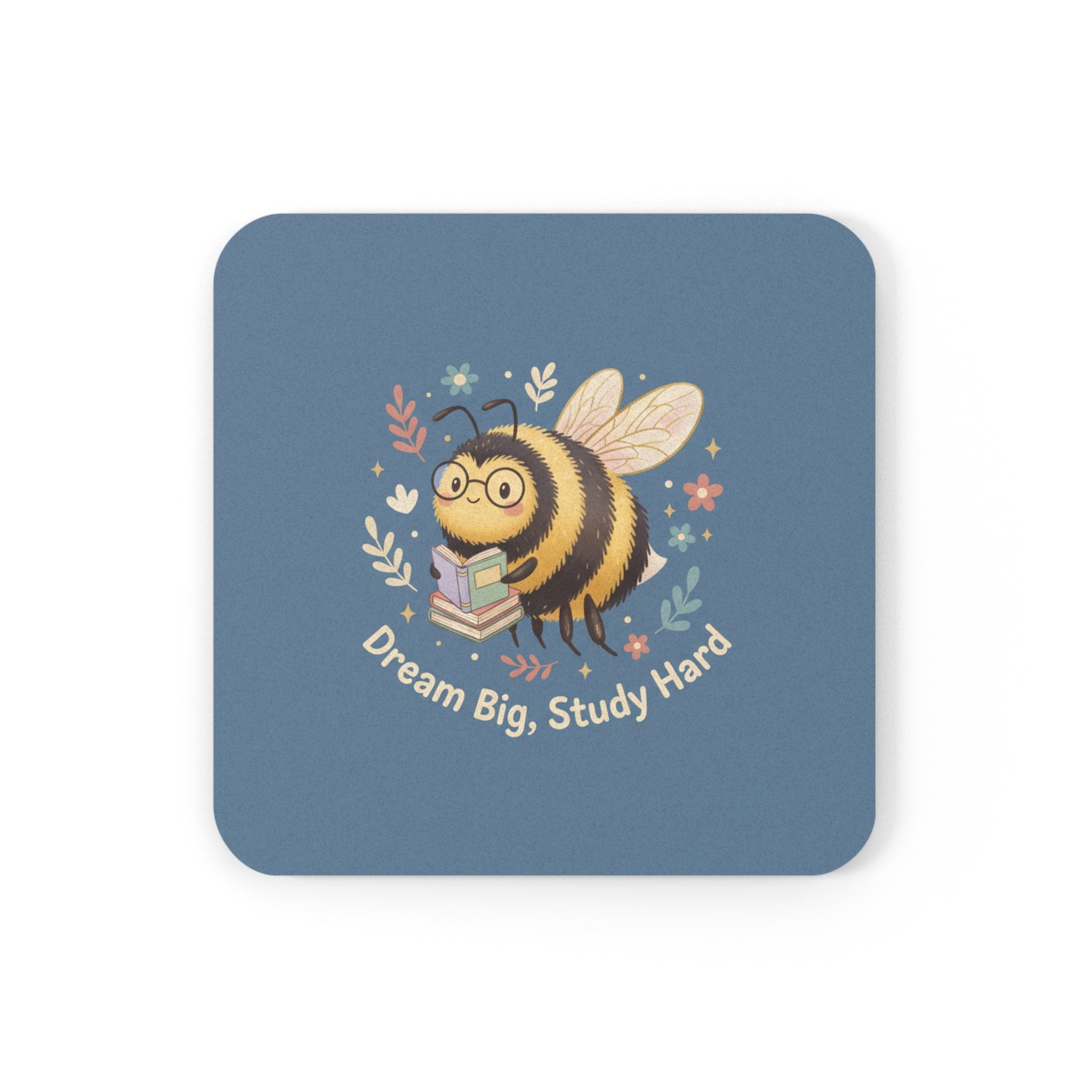 Bee Cork Coaster – Dream Big Study Hard
