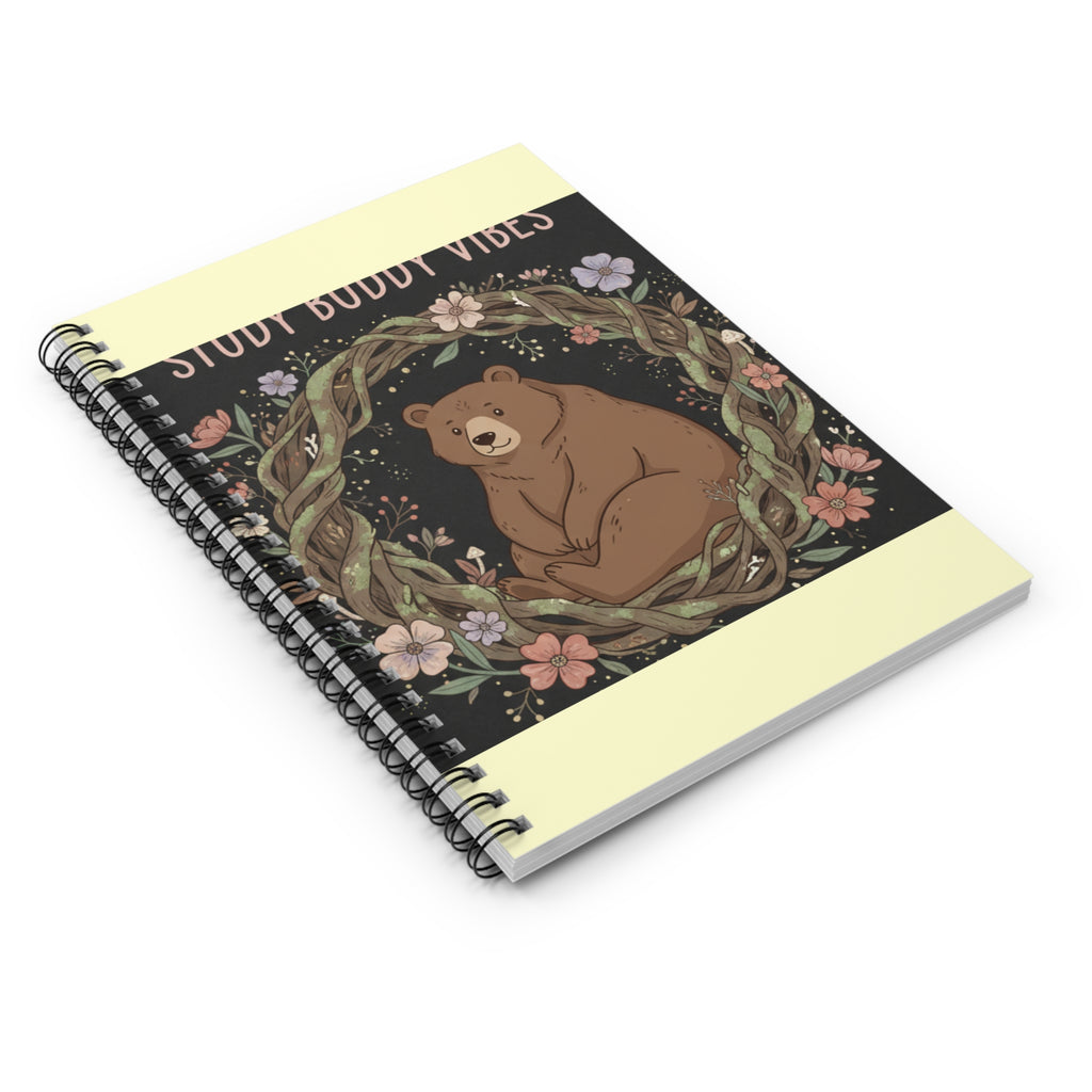Bear Spiral Notebook – Study Buddy Vibes