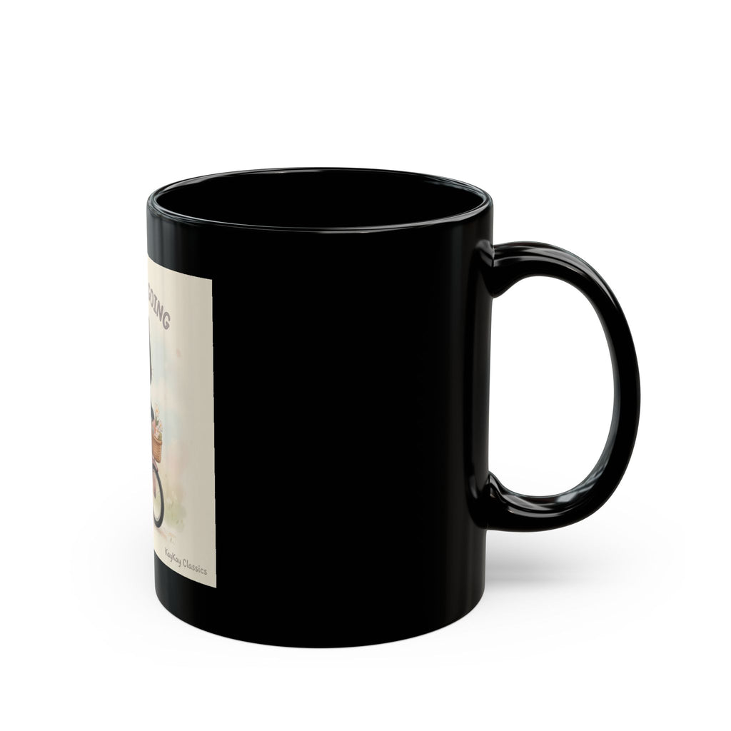 JUST KEEP GOING Black Mug
