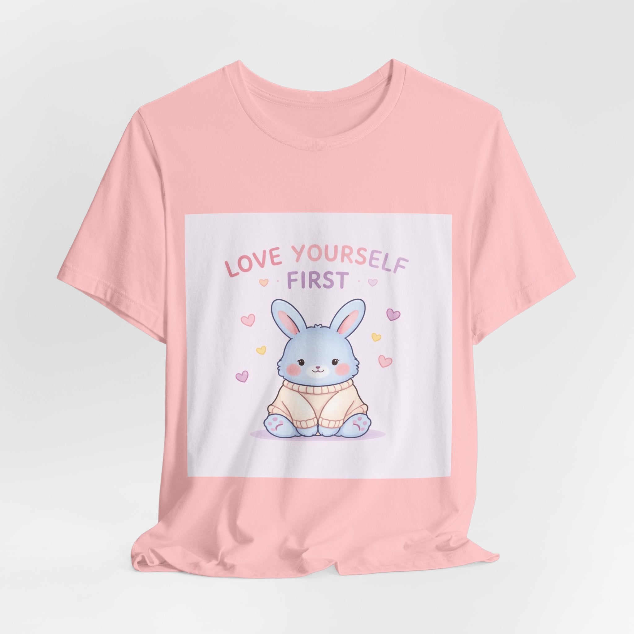 "LOVE YOURSELF FIRST" Black Cat Women Tee | College Girl Gift | Fashion | KayKay Classics