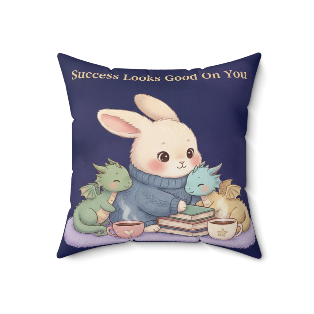 Bunny Square Pillow – Success Looks Good on You