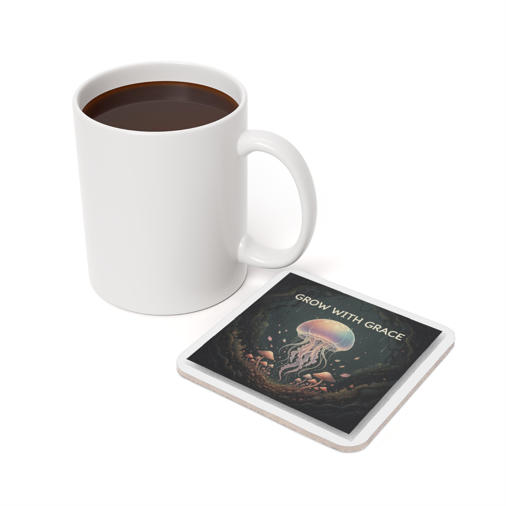 Kawaii Jellyfish Cork Coaster – Grow With Grace