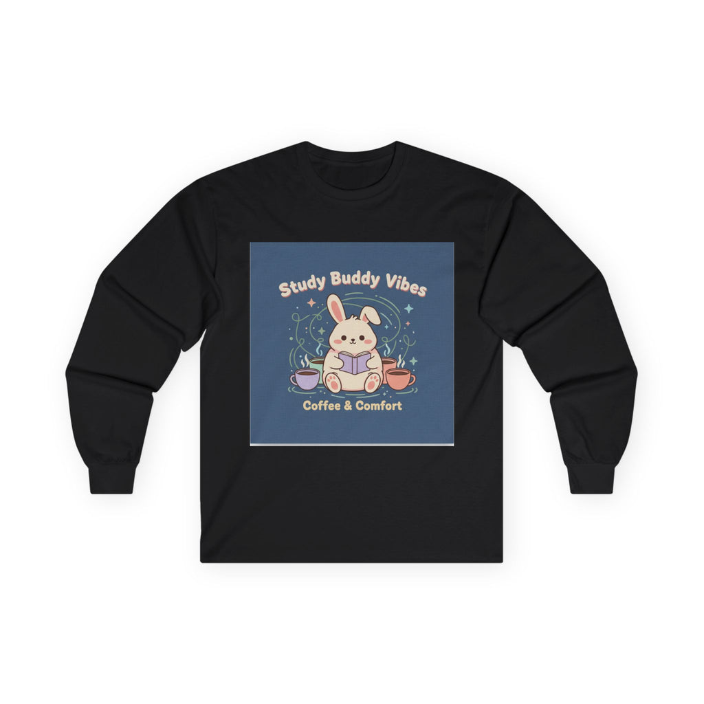 Bunny Long Sleeve Tee – Study Buddy Vibes Coffee Comfort