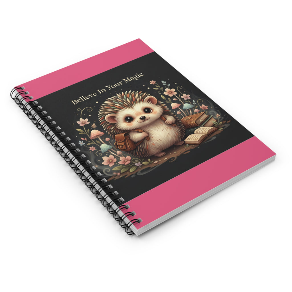 Hedgehog Spiral Notebook – Believe in Your Magic