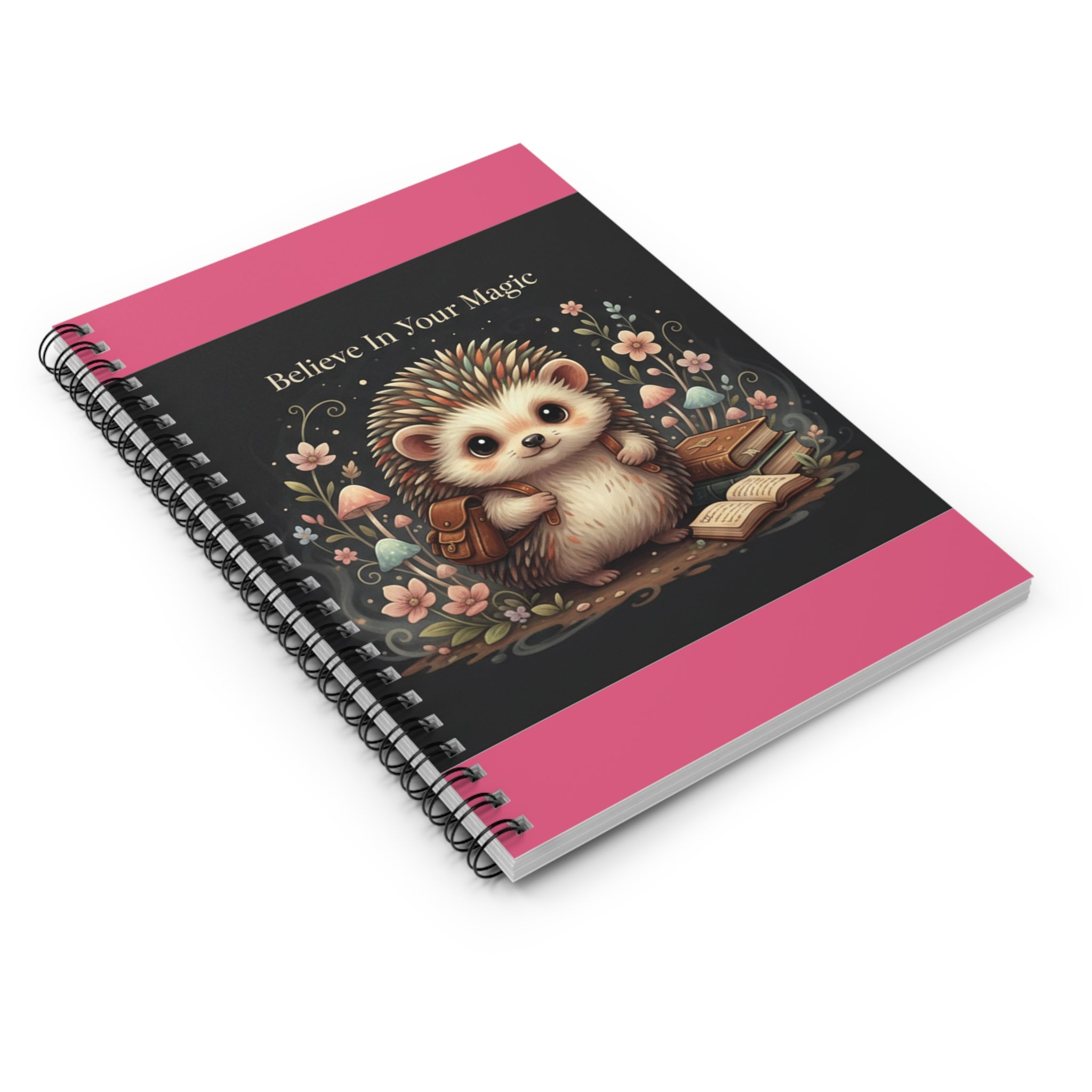 Hedgehog Spiral Notebook – Believe in Your Magic